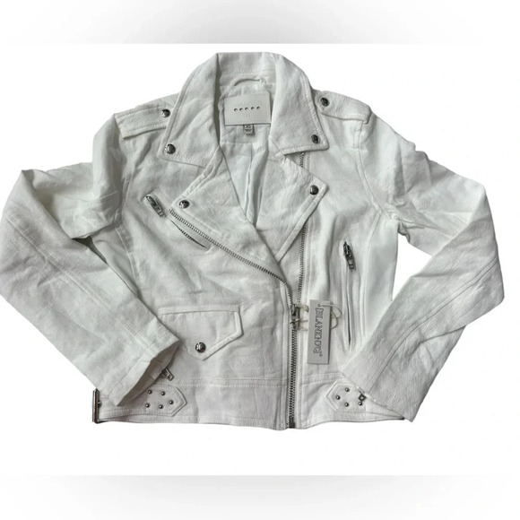 NWT Blank NYC Moto Zip Denim Jacket XS - Picture 1 of 3